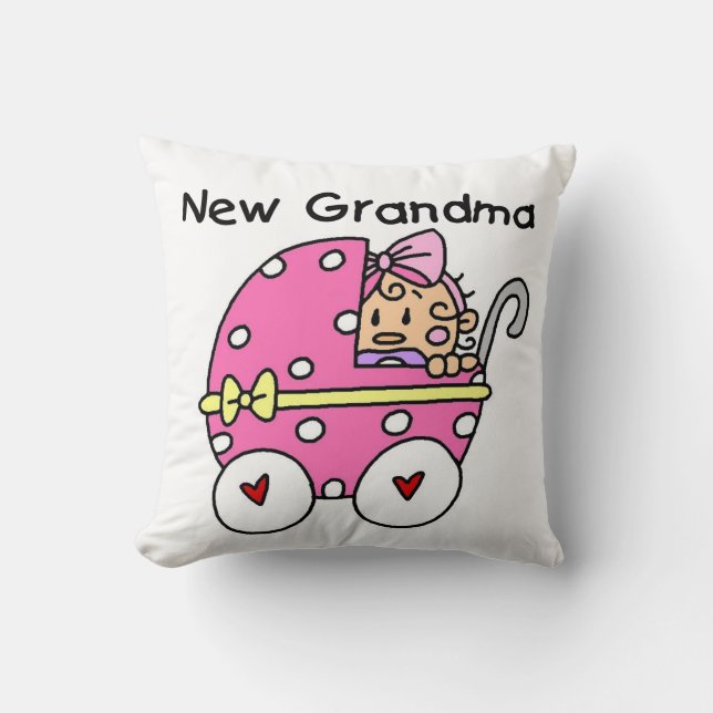Baby Girl New Grandma Gifts Cushion (Front)