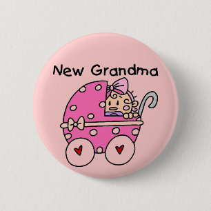 Baby Girl New Grandma T-shirts and Gifts 6 Cm Round Badge