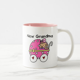 Baby Girl New Grandma T-shirts and Gifts Two-Tone Coffee Mug