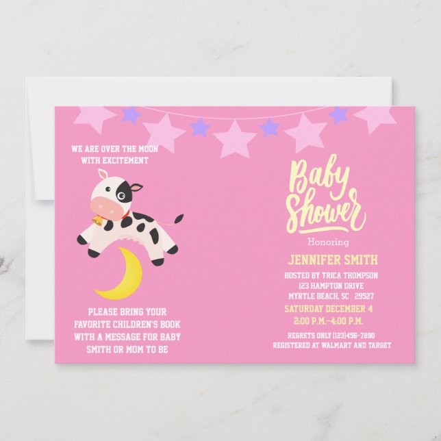 Baby Girl Nursery Rhyme Baby Shower Invitation (Front)
