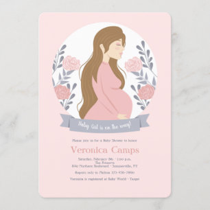 Baby Girl on the Way Baby Shower Invitation