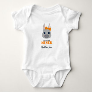 Baby Girl Orange Donkey Bodysuit