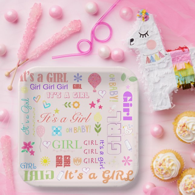 Baby Girl Paper Plate (Party)