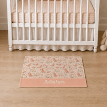 Baby Girl Peach Western Cowgirl Monogram
