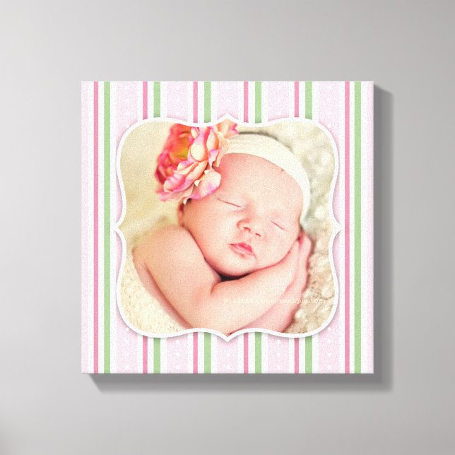 Baby Girl Photo [12x12 Inches] Canvas Print (Front)