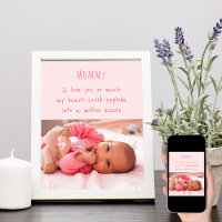 Baby Girl Photo and Cute Words for Mummy