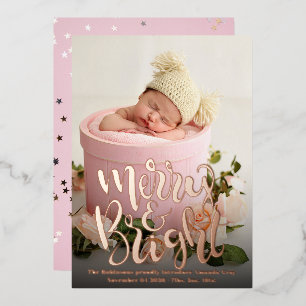Baby girl Photos Modern Elegant Calligraphy Birth 