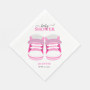 BABY GIRL PINK BOOTIES BABY SHOWER Napkins