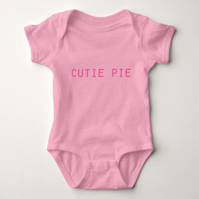 Baby Girl Pink Cutie Pie Bodysuit (Front)