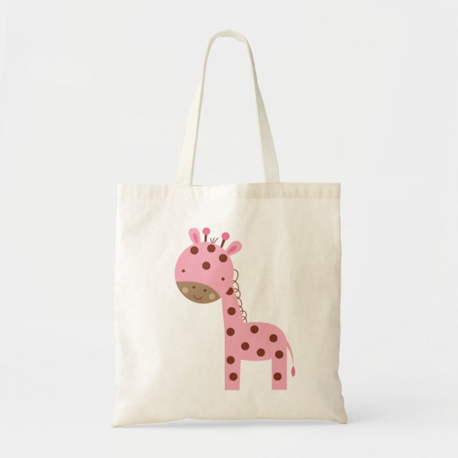 Baby Girl Pink Giraffe Tote Bag (Front)