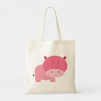 Baby Girl Pink Hippo Tote Bag