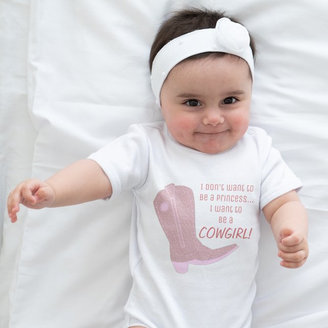 Baby Girl Princess Cowgirl Cute Baby Bodysuit (Creator Uploaded)