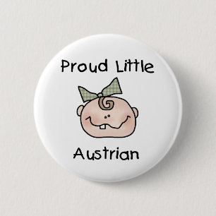 Baby Girl Proud Austrian 6 Cm Round Badge