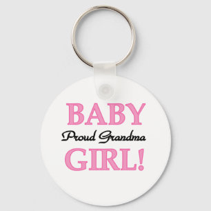 Baby Girl Proud Grandma Key Ring
