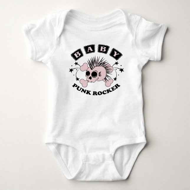 Baby Girl Punk Skull Bodysuit (Front)