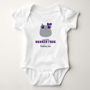 Baby Girl Purple Horned Frog Bodysuit