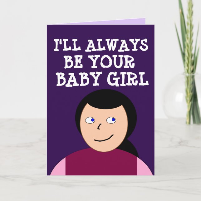 BABY GIRL ROMANTIC CARD FOR HIM HUSBAND LOVE YOU (Front)