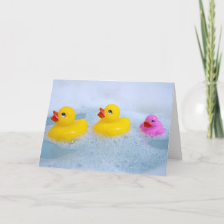 Baby Girl Rubber duck Card