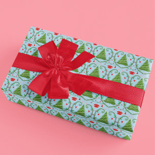 Baby Girl Santa Outfit Baby Shower Pattern Wrapping Paper