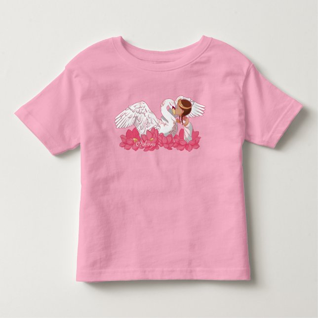 Baby Girl Saraswati with her White Swan Toddler T-Shirt (Front)