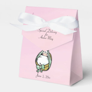 Baby Girl Shower Cute and Fun Delivery Stork Favour Box
