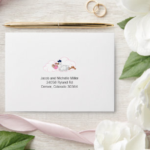 Baby Girl Shower  Envelope