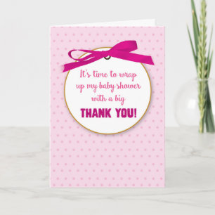 Baby Girl Shower Gift Thank You for Presents Card