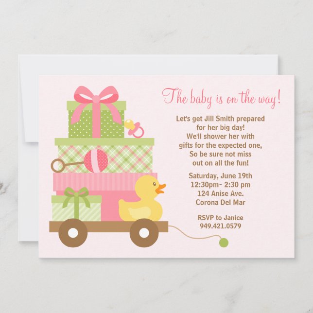 Baby Girl Shower Invitation (Front)