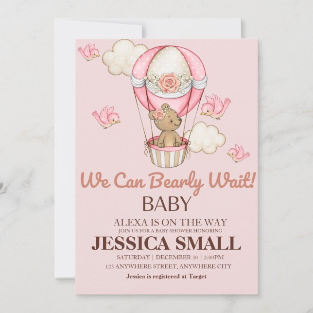 Baby Girl Shower Invitation (Front)