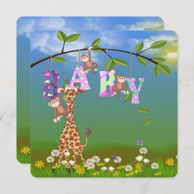 Baby Girl Shower invite (Front/Back)