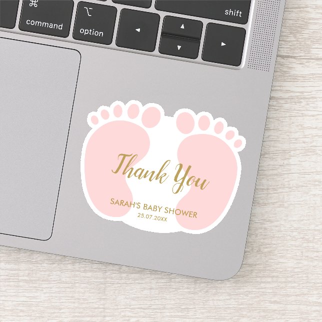 Baby Girl shower party favor thank you (Detail)