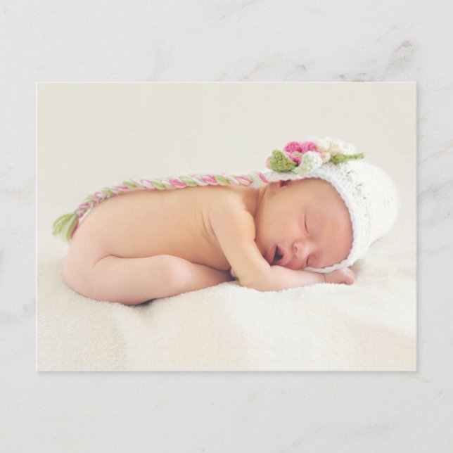 Baby Girl Sleeping Postcard (Front)