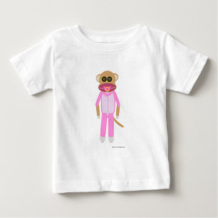 Baby Girl Sock Monkey Baby T-Shirt