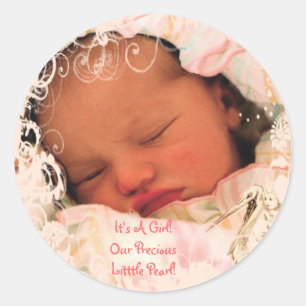 Baby Girl Stickers with your baby photo