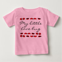 Baby girl t-shirt my little Love bug pink