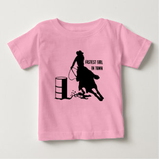 Baby Girl TuTu Cowgirl Barrel Racer Baby T-Shirt