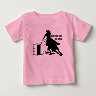 Baby Girl TuTu Cowgirl Barrel Racer T-Shirt
