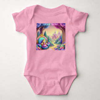 Baby Girl Vintage Fairytale Baby Shower Bodysuit