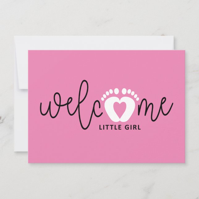 Baby girl was born. card (Front)