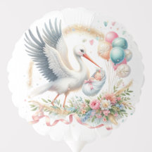 Baby Girl With Stork