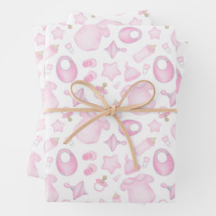 Baby Girl Wrapping Paper Sheet