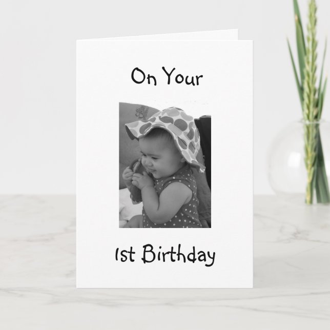 BABY GIRL'S 1st BIRTHDAY CARD (Front)