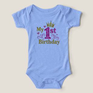 Baby Girl's 1st Birthday Tri-Blend Bodysuit