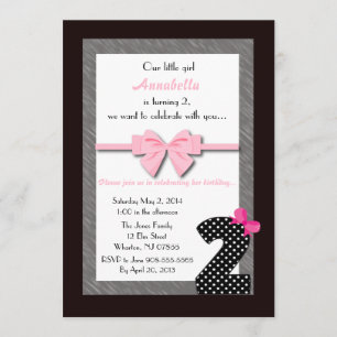 Baby Girls 2nd Birthday Invitation