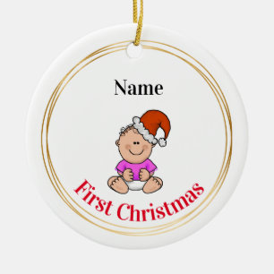 Baby Girl's First Christmas Ornament