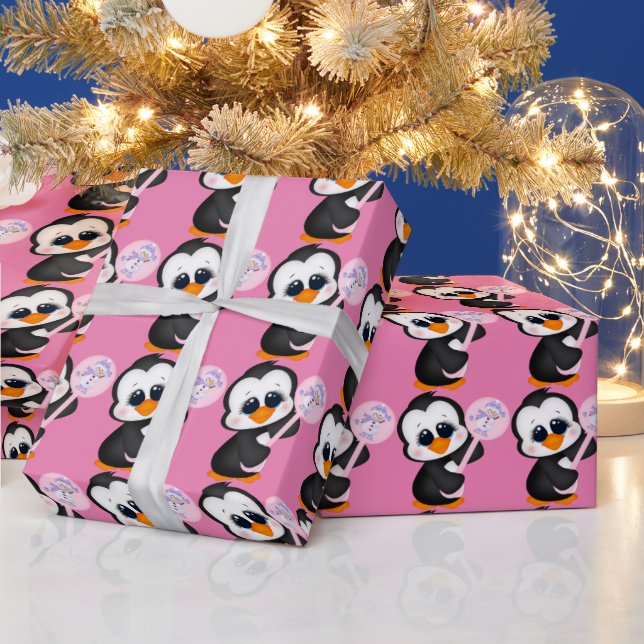 Baby girls First Christmas wrapping paper (Holidays)