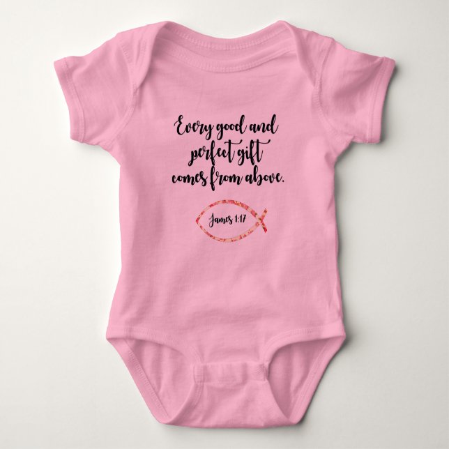 Baby Girl's Tutu Outfit with Scripture Verse Bodysuit (Front)