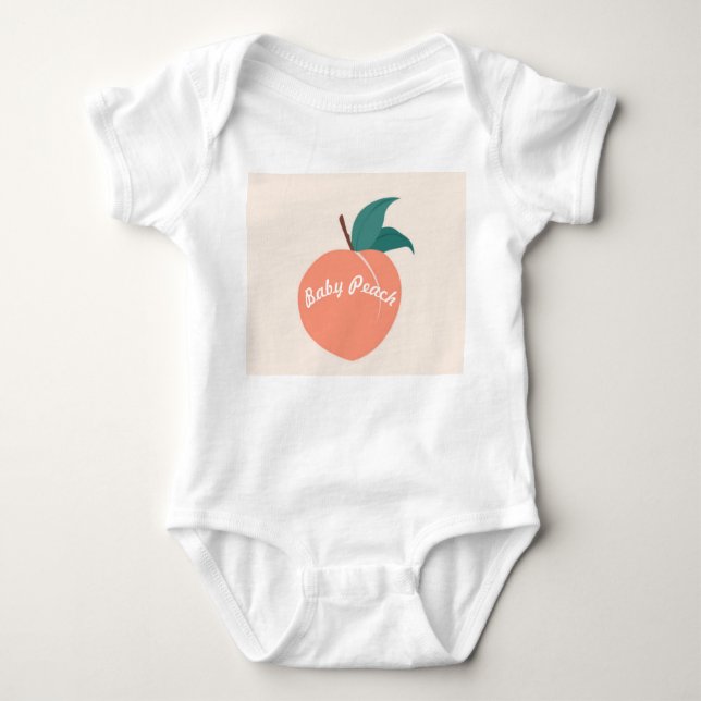  Baby Girls Vest ‘Baby Peach’ Bodysuit (Front)