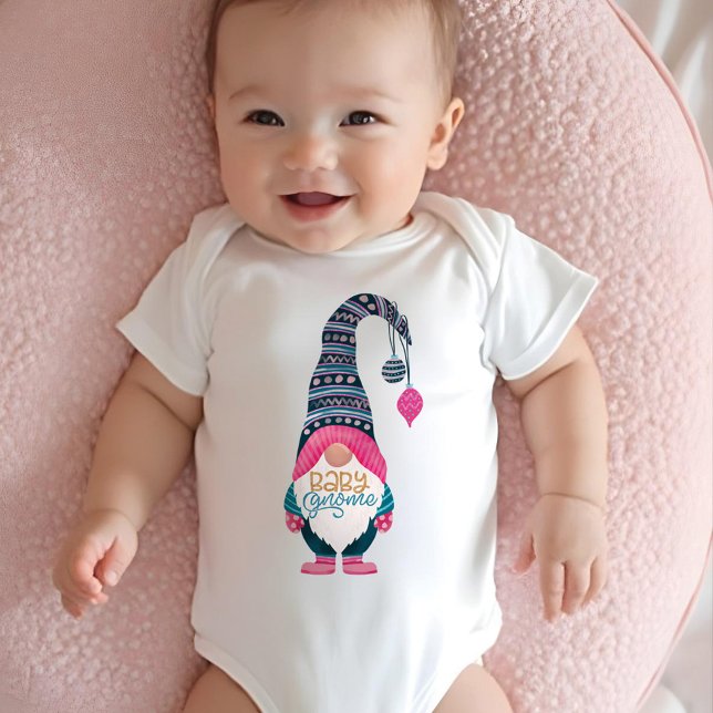 Baby Gnome Fun Colourful Family Matching Christmas Bodysuit (Baby Gnome Fun Colorful Family Matching Christmas Baby Bodysuit)