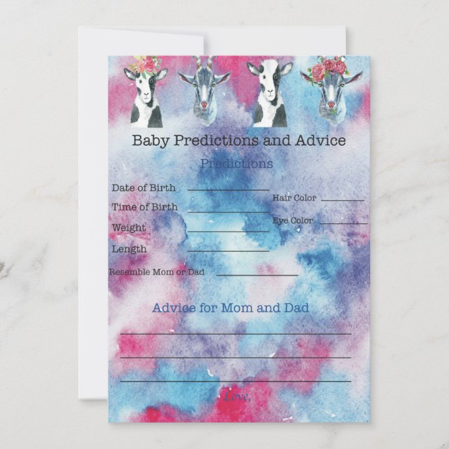 Baby Goat Baby Shower Game  Invitation (Front)